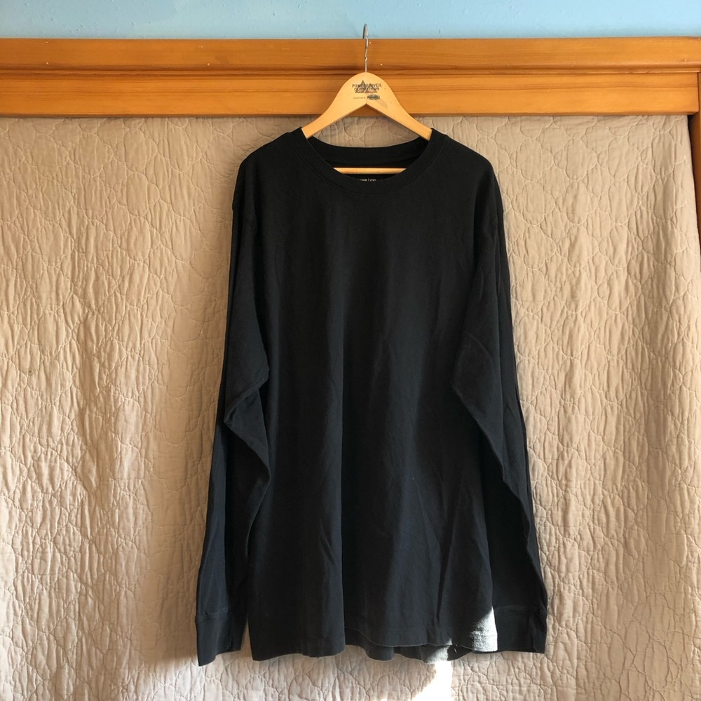 Men's Old Navy Long Sleeve Basic T Shirt Black Size XXL In Very Good Condition